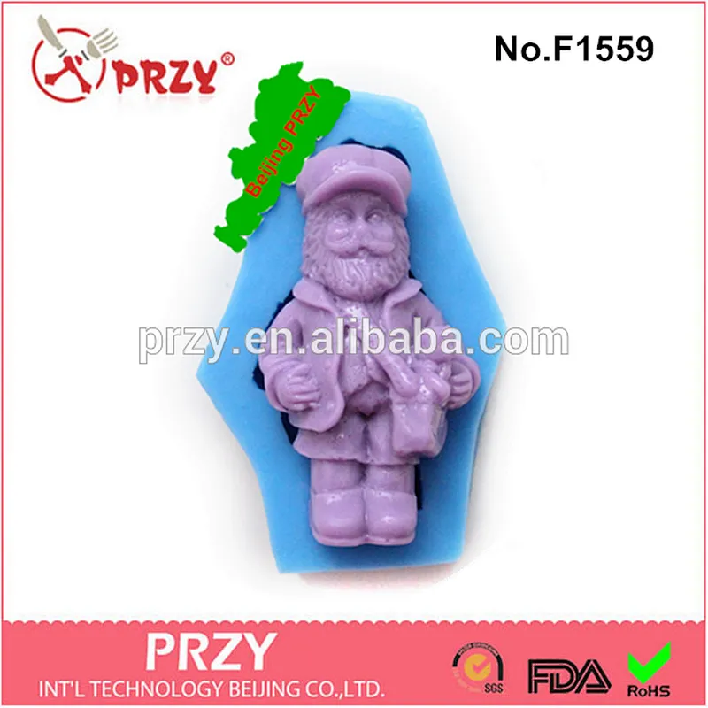 Model F1559 high quality christmas cupcake silicone mold for cake decoration