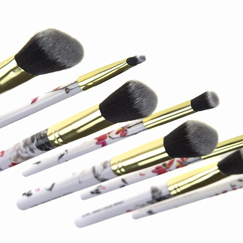 2018 New 8pcs Chinese-wind make up brushes MARBLE makeup brush set professional printing ink painting brush suit