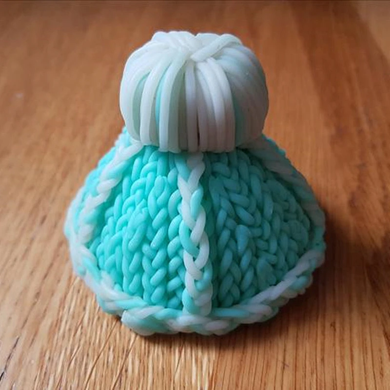 silicone molds Knitted Hat for soap, candle, gypsum, chocolate SILICONE MOLDS,  Christmas mold