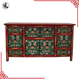 chinese antique hand painted tibetan furniture