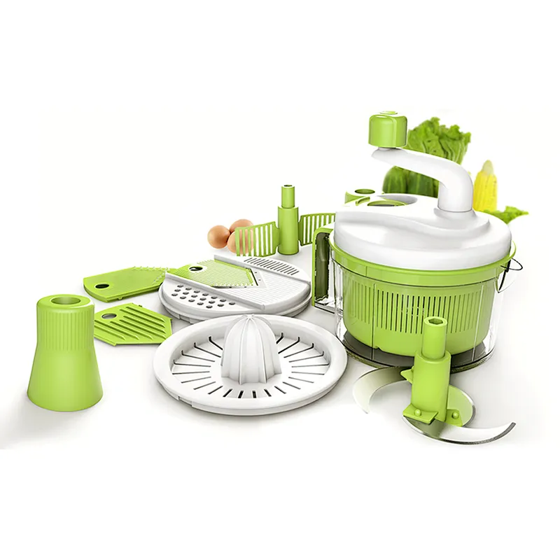 Multifunction plastic manual multi vegetable fruit food processor