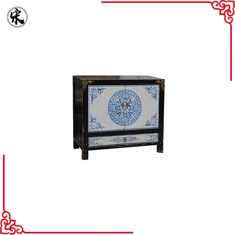 chinese antique solid wood pine painted furniture in stores