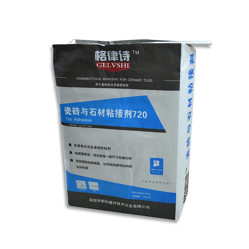 High quility kraft paper valve bag for cement, putty powder packaging bag 20kg