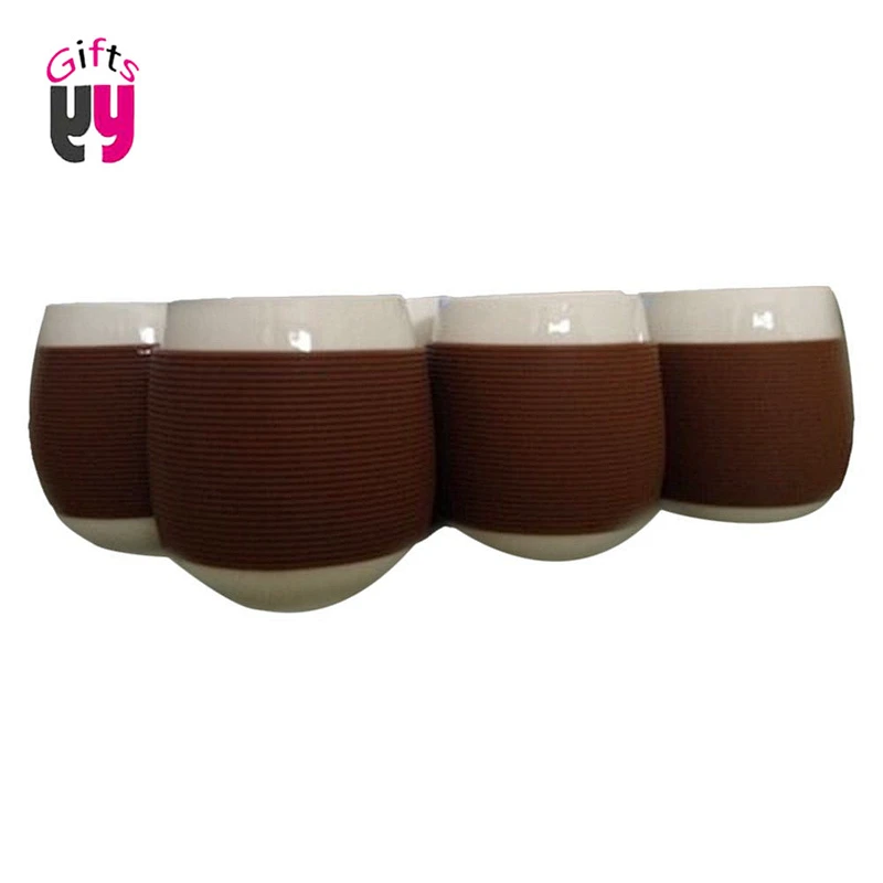 custom silicone coffee bottle hot cup sleeve for mugs heat insulation cup cover