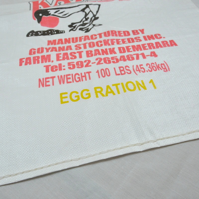 Wholesale 20kg plastic poultry feed bag packing