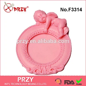 F3314 Sleep Angel Baby Silicone Mold Fondant Silicon Mold Cake Decoration Mold