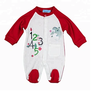 Fashion winter children's clothing wholesale printing cashmere thermal baby Romper,cotton baby clothes