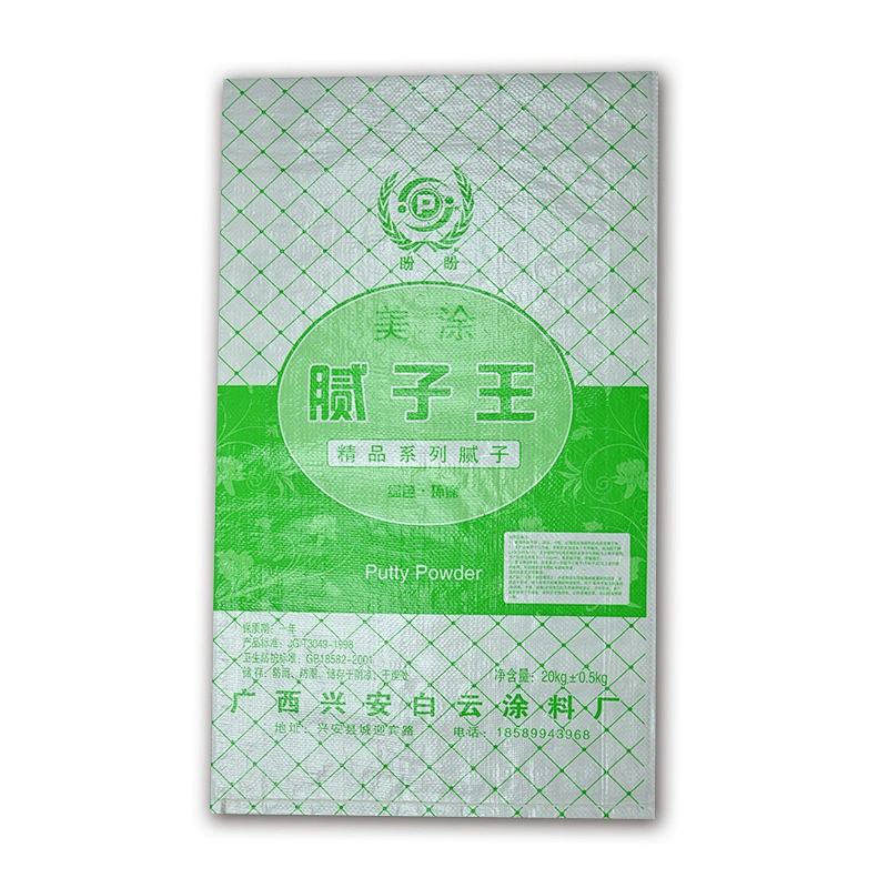 20kg plastic Bopp laminated pp woven cement packaging bag for wall putty bag,white cement wall putty bag
