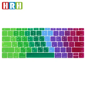 English Version Ombre Color Korean Silicone Keyboard Cover Skin keyboard protector For Macbook 12inch for macbook New Pro13