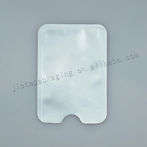 Customized foil film plastic card holder bag for ID ,credit,bank