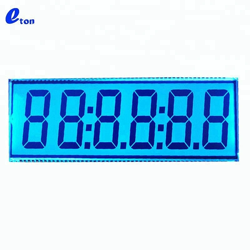 Customized Monochrome 50 Pin 6 Digit 7 Segment TN LCD Display For Petrol Pump/Fuel Dispenser/Gas Station