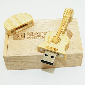 Creative Wooden GUITAR Usb Drive Memory Stick