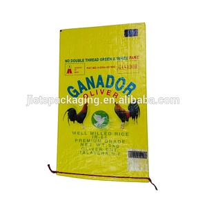 laminated and printed virgin transparent plastic pp woven rice packaging bags