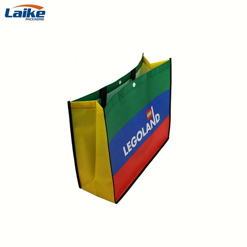 Reusable Waterproof Grocery PP Non woven Laser Tote Bags Shopping  Gift Bag fabric carry bag