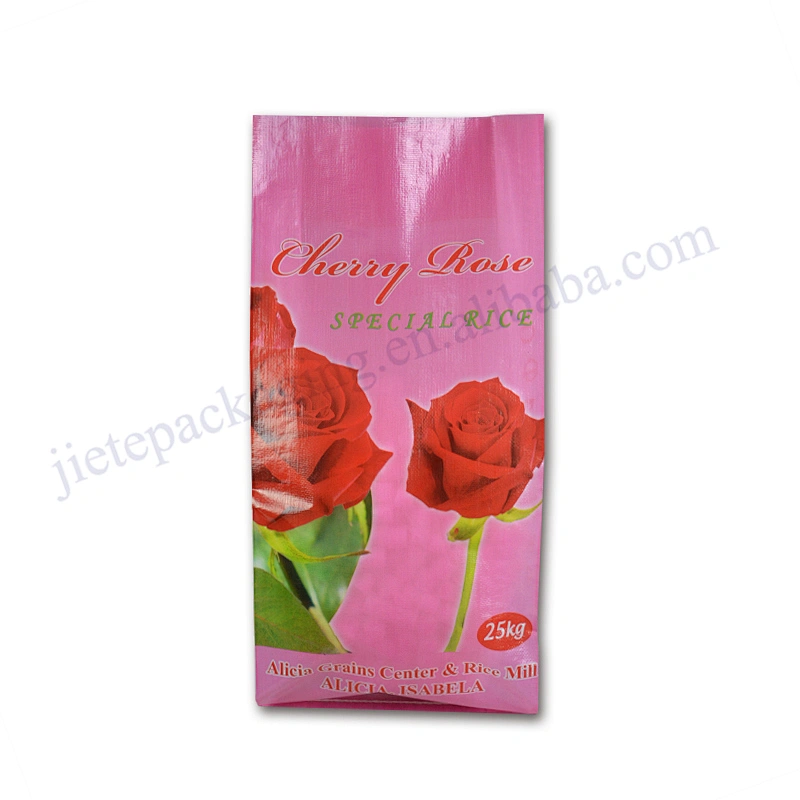 Pakistan Bopp laminated plastic rice bag in bulk packing,wholesale pp woven 25kg rice bag
