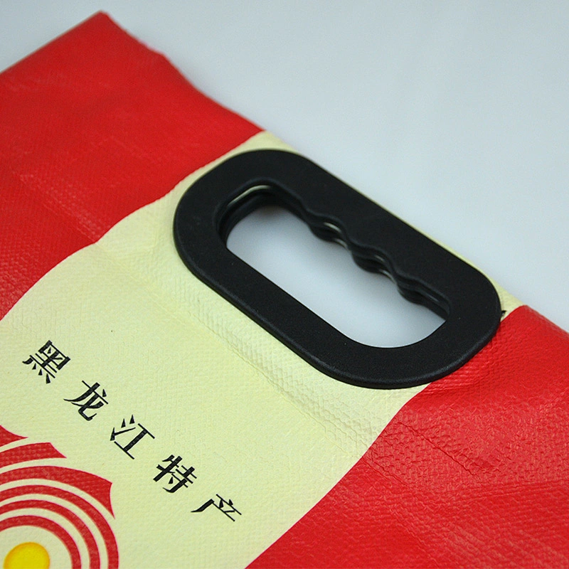 Wholesale agricultural use 10kg rice bag with patch handle