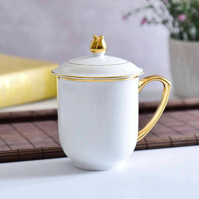 Cheap Price Promotional Tea Cup with Lid China Supplier Hot Sale Porcelain Coffee Mug Flower Picture Ceramic Coffee Cup