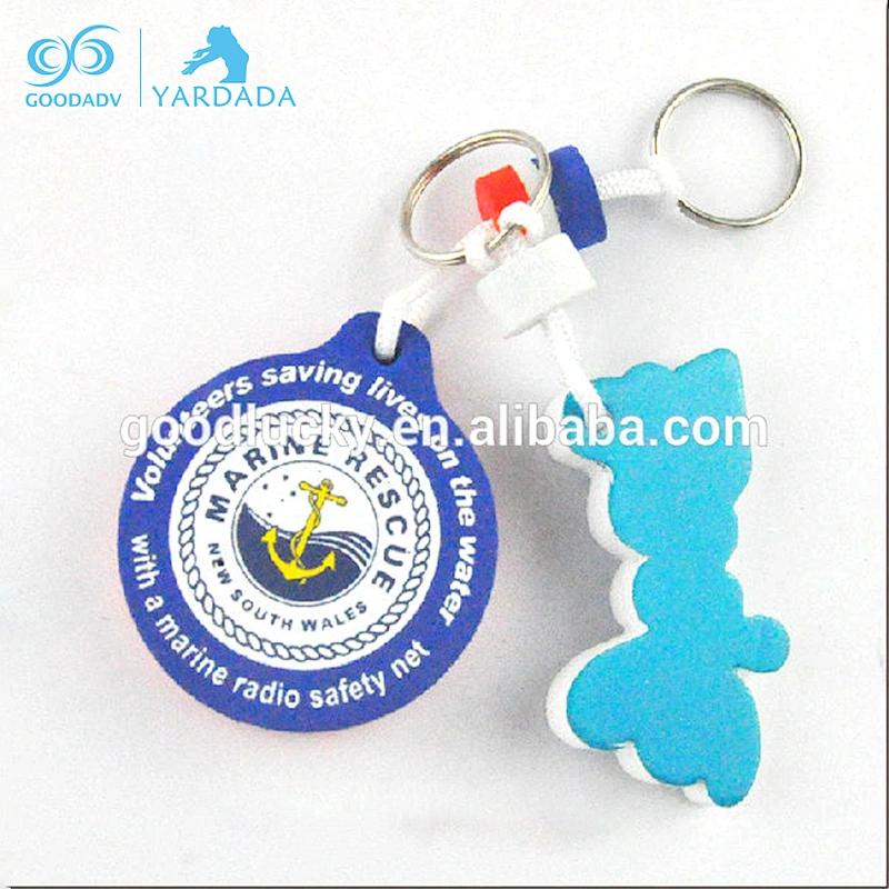Logo printing Custom EVA foam float keychain