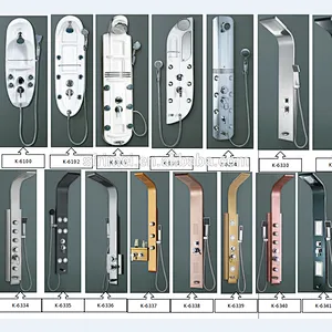 Wall Mounted 304 Stainless Steel Bathroom Shower Column Panel System