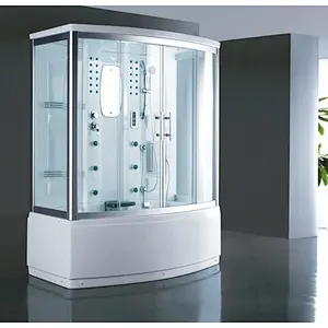 Sex New Product Combo Glass Shower Room With Massage Bathtub
