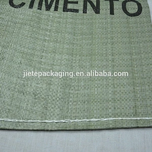 Cyan, green color pp woven valve bag with relief printing for cement