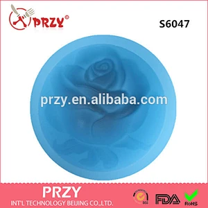 S6047 Round shape rose DIY silicone handmade soap mold chocolate mold