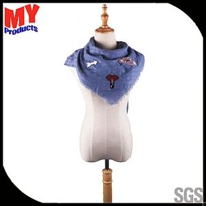 100% POLYESTER SQUARE SCARVES FASHION AND WARM SCARF