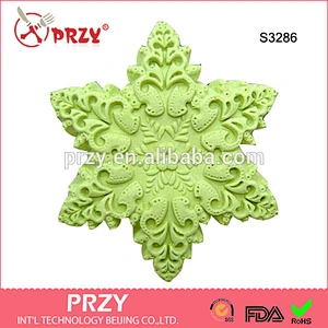 S3286 Snowflake Christmas silicone soap mold snowflake soap molds for sell