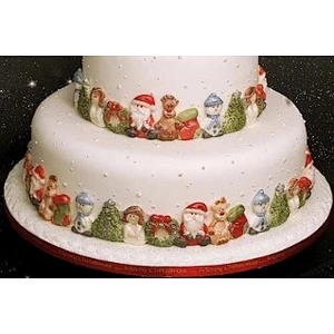 Christmas fondant molds Santa Claus Pine Snowman silicone Fondant Mould