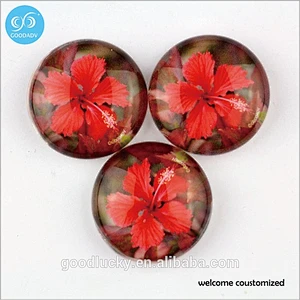 Round shaped crystal glass fridge magnet souvenir