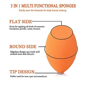 5pc latex free makeup sponge and kabuki brush set