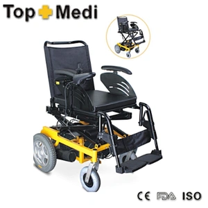 TOPMEDI Convenient Comfortable Power Electric Wheelchair with Lifting Function for disabled and adults