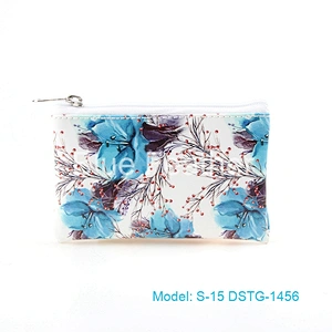 Color Pattern Printing Of Flowers Birds Pocket Cash Bag