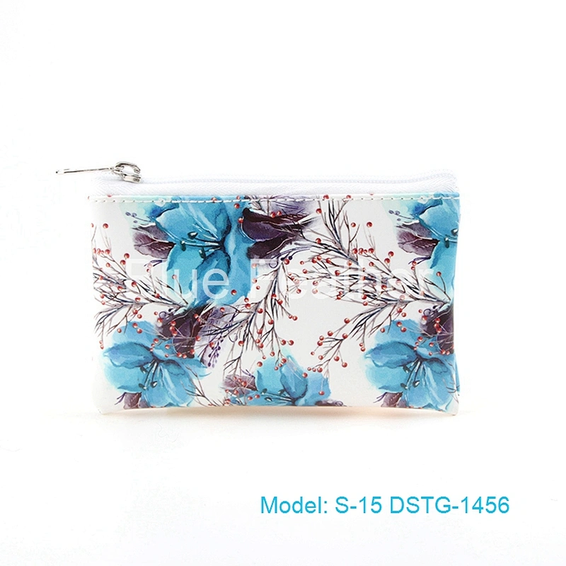 Color Pattern Printing Of Flowers Birds Pocket Cash Bag