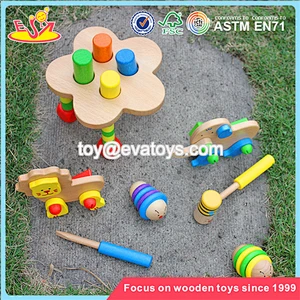 Wholesale new arrival animals wooden knock toy interesting kids wooden knock toy W12D018