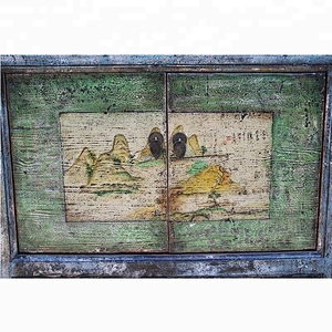 wholesale antique distressed rustic reclaimed wood painted storage furniture