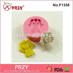 Eco-friendly fondant Angel polymer clay silicone cake mold