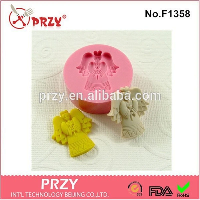 Eco-friendly fondant Angel polymer clay silicone cake mold