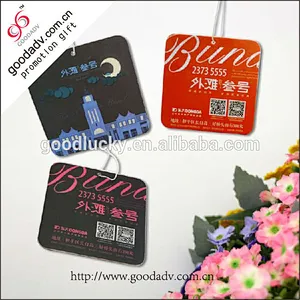2017 hanging aroma paper hotel air freshener for car