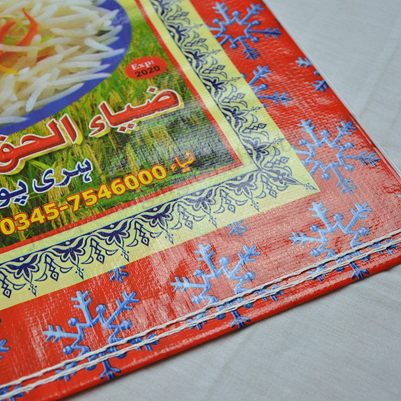 Design printing and laminated 25kg plastic rice bag for packaging wheat,corn,buckwheat,sorghum