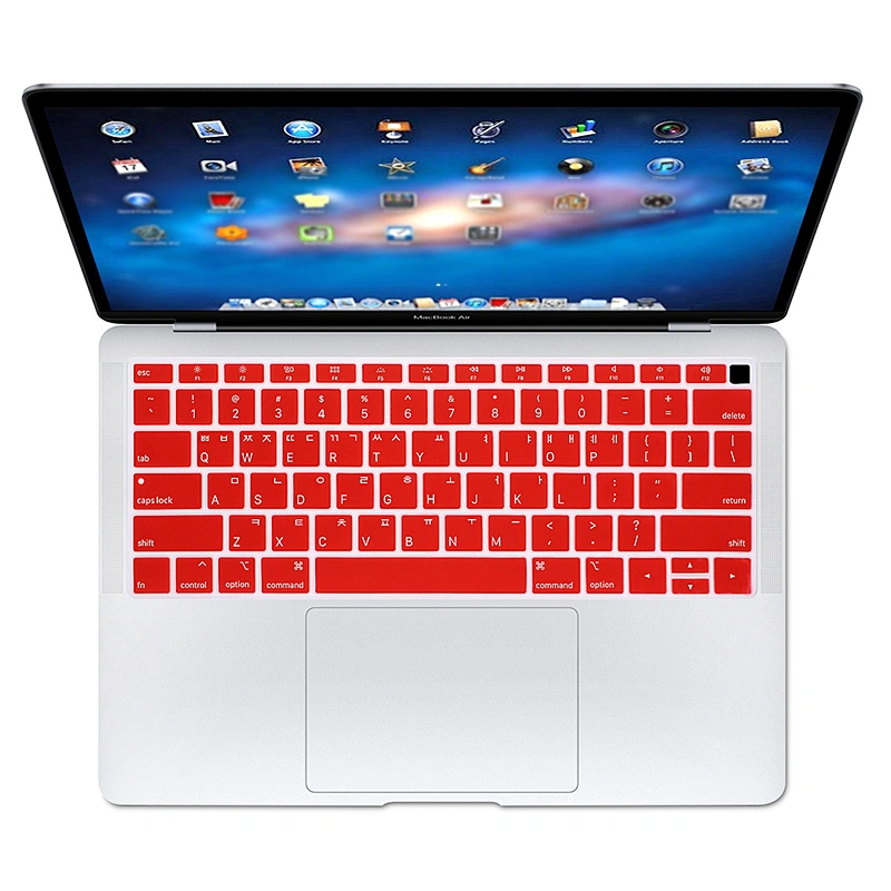 Korean custom silicone keyboard cover for MacBook Newest Air 13 Inch 2018 Release A1932 with Retina Display English Version
