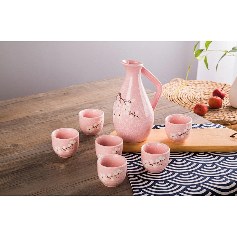 Top-quality chinese ceramic wine bottle 7-piece sets for decorate