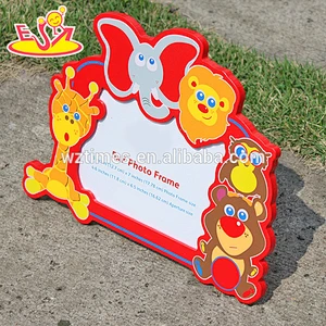 Wholesale household lovely animals shape wooden photo frame for children W09A039