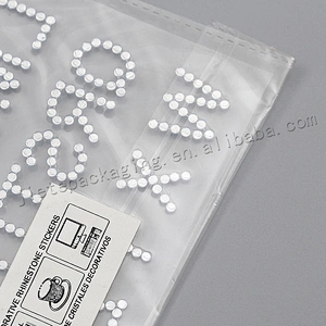 Attractive price market use self-close plastic accessories bag with hang mouth