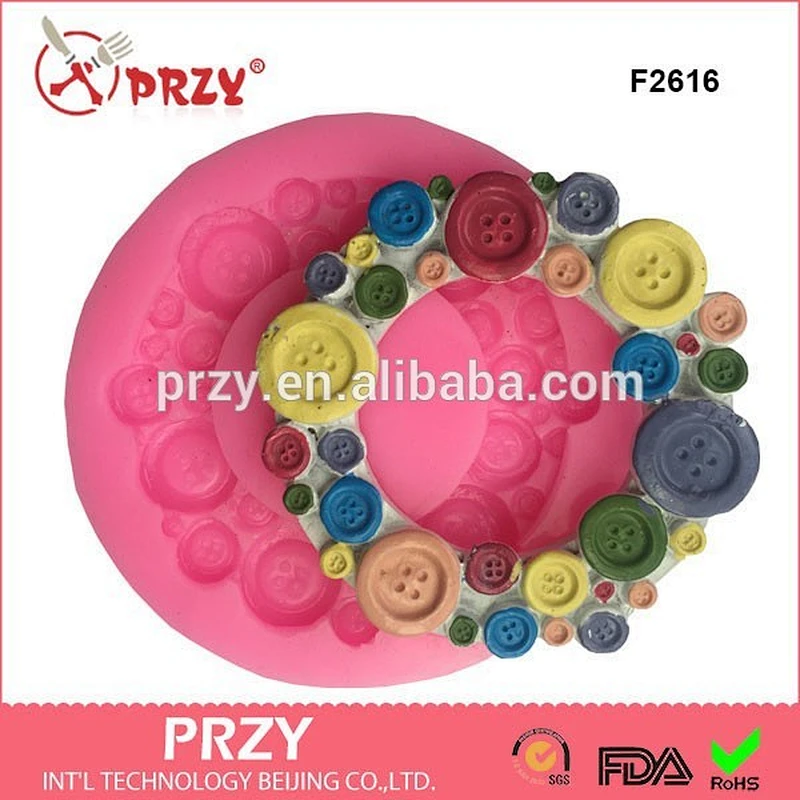 F2616 Round Button silicone mold, cake decorating tools silicone mold resin