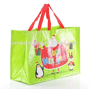Wholesale reusable color printed shopping plastic pp woven bags