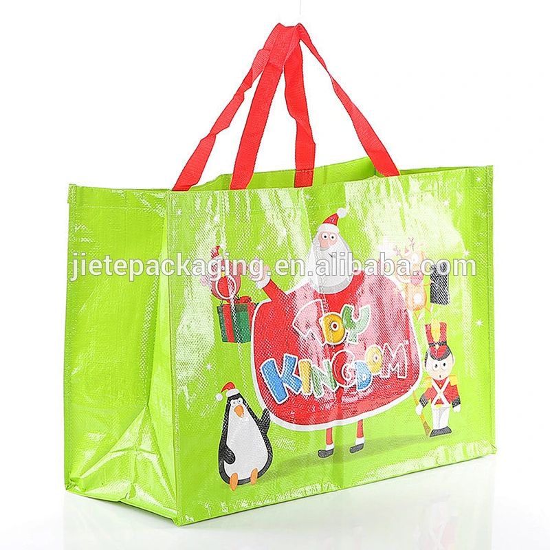 Wholesale reusable color printed shopping plastic pp woven bags