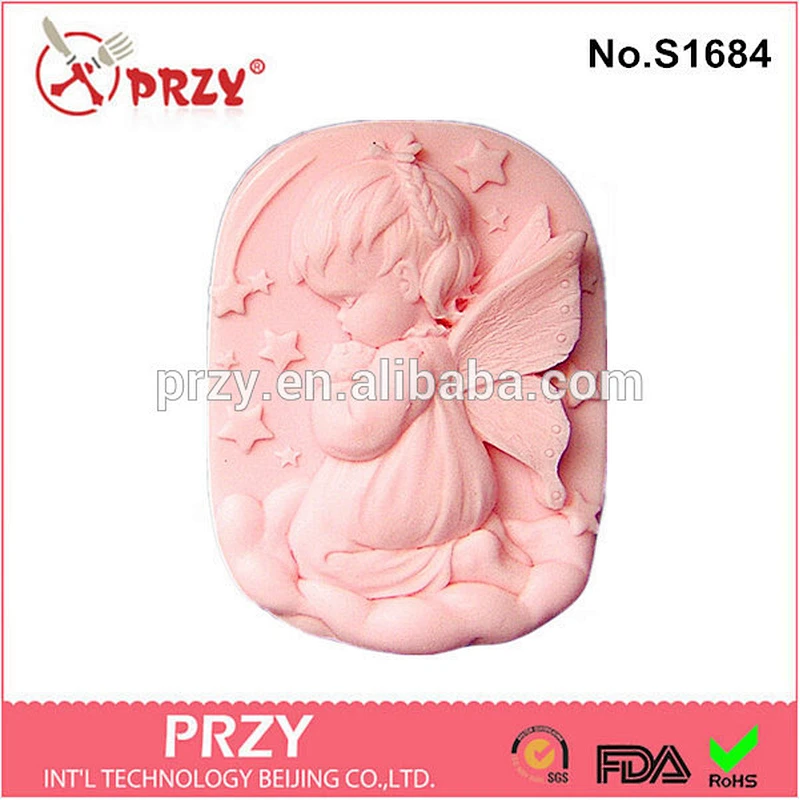Model S1684 angle shape praying silicone soap mold