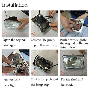 3 face auto bulb 12v motorcycle led headlight h4
