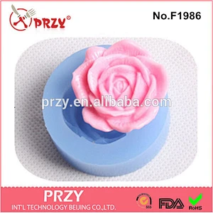 F1986 fondant rose novelty silicone cake molds